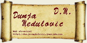 Dunja Medulović vizit kartica